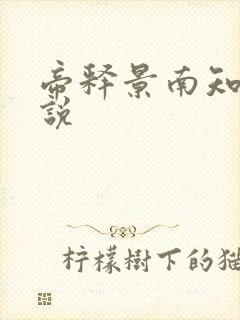 帝释景南知意小说