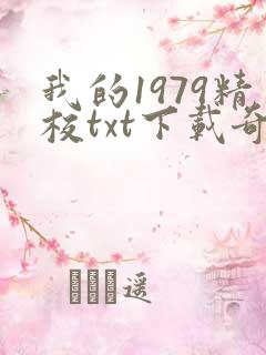 我的1979精校txt下载奇书网