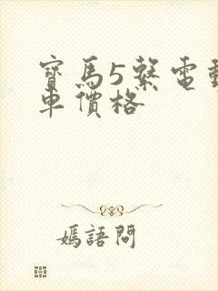 宝马5系电动汽车价格