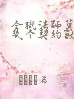 全职法师莫凡有几个契约兽