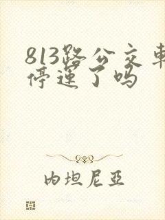 813路公交车停运了吗