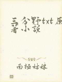 三分野txt原著小说