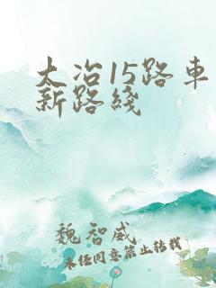 大冶15路车最新路线