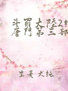 斗罗大陆2绝世唐门第三部