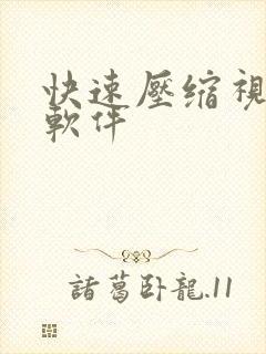快速压缩视频的软件