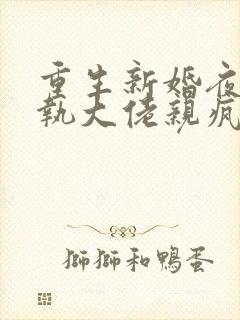 重生新婚夜被偏执大佬亲疯了最新章节