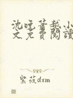 沈晚萧越小说全文免费阅读