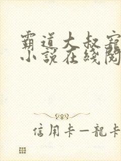 霸道大叔宠甜妻小说在线阅读