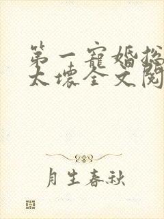 第一宠婚总裁别太坏全文阅读