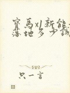 宝马x1新能源落地多少钱