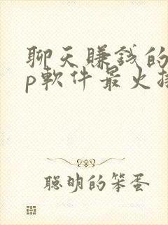聊天赚钱的app软件最火排行榜