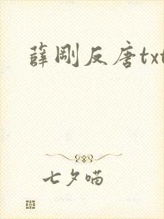薛刚反唐txt