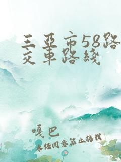 三亚市58路公交车路线