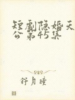 短剧隐婚天价老公第45集