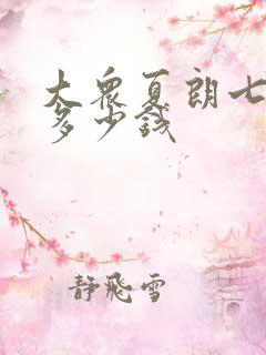 大众夏朗七座车多少钱