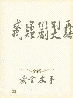 求你们别再说爱我短剧大结局
