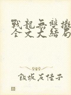 战龙无双撒点野全文大结局