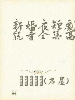 新婚夜短剧免费观看全集高清
