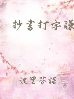 抄书打字赚钱