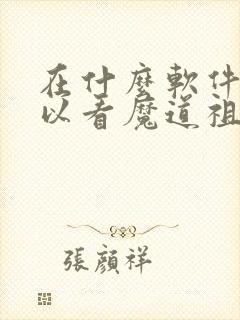 在什么软件上可以看魔道祖师动漫版