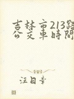 吉林市213路公交车时间表