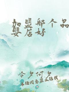 加盟哪个品牌母婴店好