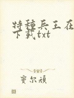 特种兵王在山村下载txt