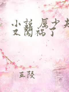 小说 厉少夫人又闯祸了