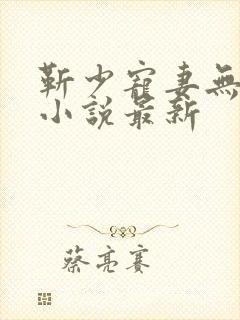 靳少宠妻无节制小说最新