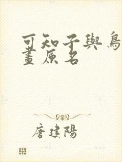可知子与鸟君漫画原名