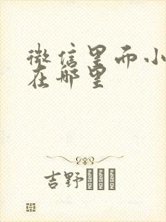 微信里面小程序在哪里