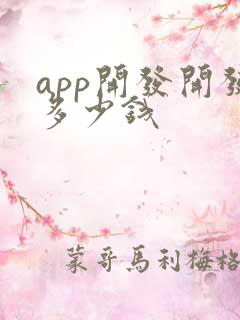 app开发开发多少钱