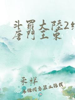 斗罗大陆2绝世唐门王东