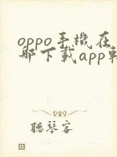 oppo手机在哪下载app软件