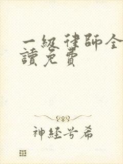 一级律师全文阅读免费