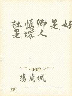 杜慎卿是好人还是坏人