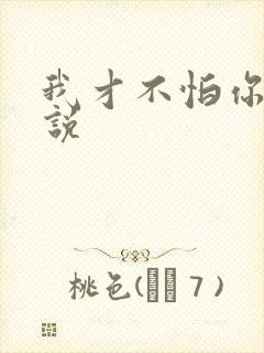 我才不怕你呢小说