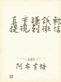 真实赚钱软件可提现到微信