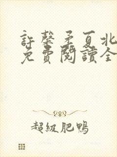许馨柔夏北小说免费阅读全文下载