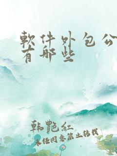 软件外包公司都有哪些