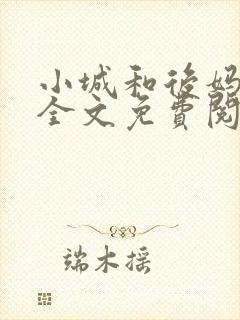 小城和后妈小说全文免费阅读