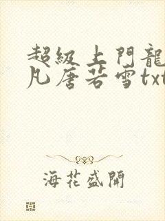 超级上门龙婿叶凡唐若雪txt下载
