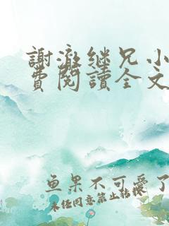 谢澈继兄小说免费阅读全文无弹窗