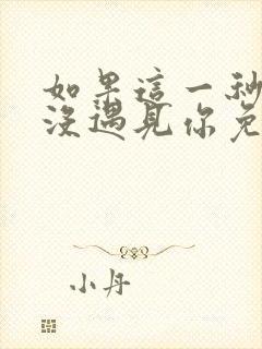 如果这一秒,我没遇见你免费阅读全