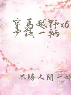 宝马越野x6多少钱一辆