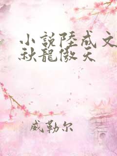 小说陆成文冷清秋龙傲天