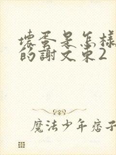 坏蛋是怎样炼成的谢文东2