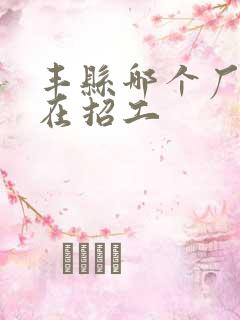 丰县哪个厂子现在招工