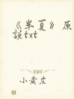《半夏》原著小说txt