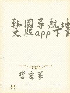 韩国导航地图中文版app下载